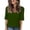 Armée Verte, variante sur JDQJBZ T-Shirt à Manches Courtes pour Femmes Haut d'Été, T-Shirts Mode pour Femmes Décontractés à Col en V Ample Mignon T-Shirt à Manches 1/2 Haut pour Dames