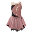 thumbnail image 1 of Miaeowve Robe de Patinage Artistique pour Filles Sans Manches avec Strass, Vêtements de Danse Ballet Performance Café Clair 14, 1 of 7
