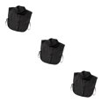 thumbnail image 3 of QualitChoice Simple Design Solid Color False Collar Formal Fashion Chiffon Fake Half Shirt Decorative Detachable Lapel Clothing Decor Black Round 3PCS, 3 of 6