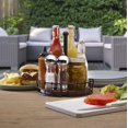 thumbnail image 5 of Pfaltzgraff Anvil Cage Condiment Table Caddy 9.5x9.5x10.25 Inch Black, 5 of 5