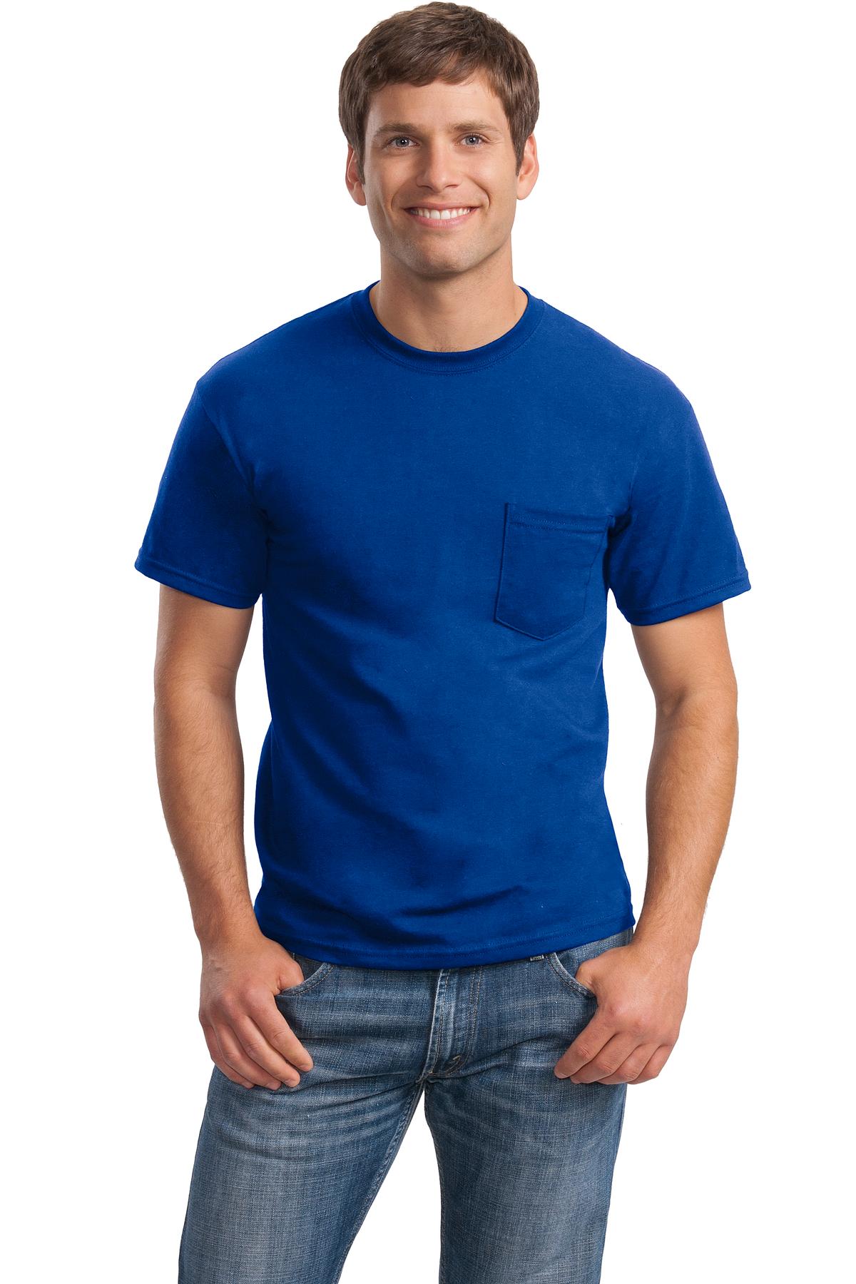 Gildan T-Shirt à Manches Courtes pour Hommes avec Poche. 8300