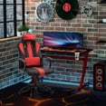 thumbnail image 2 of Office Chair High Back Racecar Style Gaming Chair Swivel Lumbar Support Red, 2 of 10
