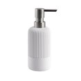 thumbnail image 1 of Hometrends White Sandstone Resin Lotion Pump, 1 of 2