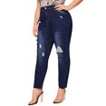 thumbnail image 3 of JDinms Women's Skinny Jeans Mid-Rise Distressed Slim Fit Jegging Denim Pants, 3 of 4
