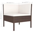 thumbnail image 3 of vidaXL 2 Piece Garden Lounge Set with Cushions Poly Rattan Brown, 3 of 3