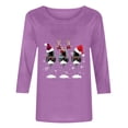 thumbnail image 4 of Amzcrzy Hauts pour Femmes T-Shirts Graphiques de Noël pour Femmes Mode Xmas Col Rond Manches 3/4 Hauts pour Femmes Décontractés Confortables Hauts d'Automne pour Femmes, 4 of 5