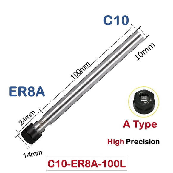 Rooha Enhanced Performance C81012162025mm Er8111620A Straight Shank Extension Rod C10-ER8A