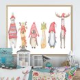 thumbnail image 1 of Designart Cute Christmas Animals Polar Bear Traditional Floating Frame Wall Art, 1 of 4
