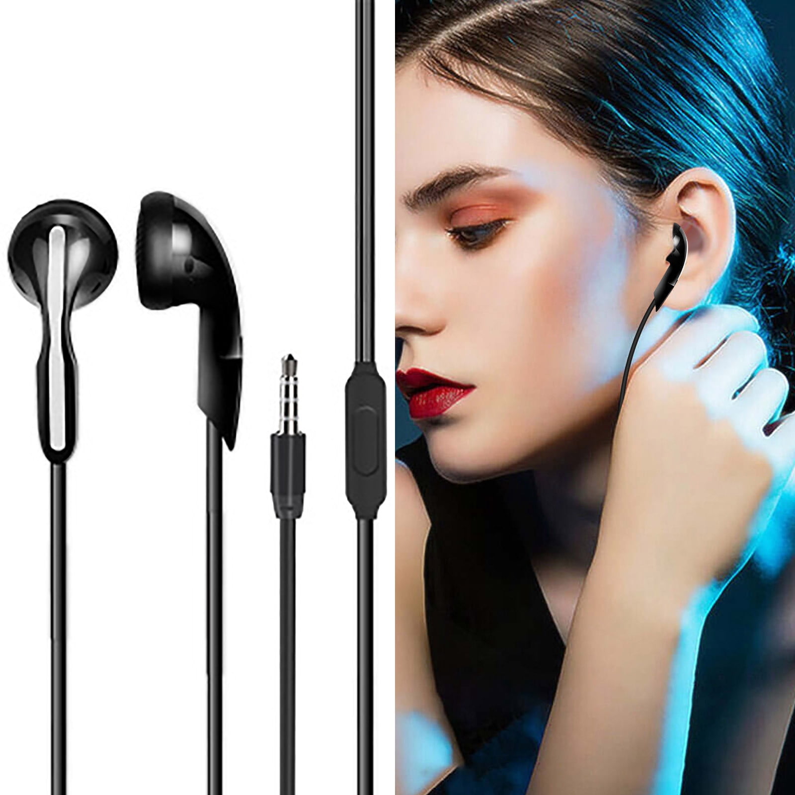 WIFKLSIIPG Earphones in Ear Headphones with Microphone 3.5mm Wired Earbuds for Ios and Android Smartphones Laptops Mp3 Gaming Walkman