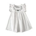 thumbnail image 1 of Qudderr 1-7 Ans Petites Filles Robes en Coton pour Tout-Petits Enfants Robe Sans Manches Décontractée Bébé Été Robe d'Été Imprimée pour Filles, 1 of 9