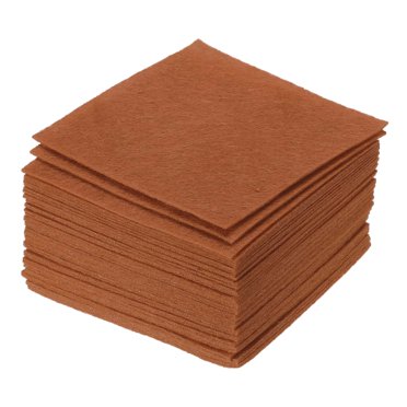 Feuilles de Feutre Doux Feuilles de Tissu Marron 4 Pouces x 4 Pouces 42 Pcs