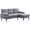 Grey, variant on HOMCOM L-Shape Sofa with Right Chaise Lounge and Rubber Wooden Legs, Blue