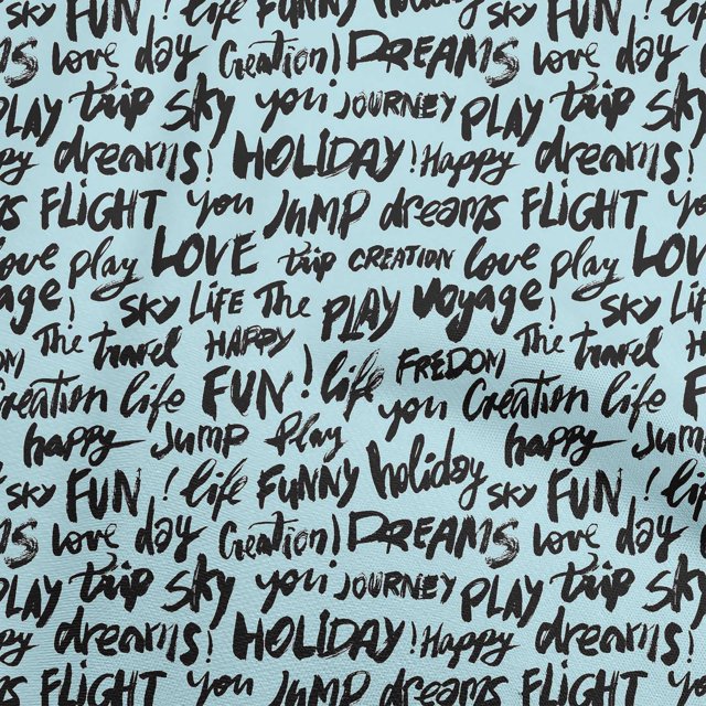 oneOone Viscose Chiffon Light Blue Fabric Text Sewing Craft Projects Fabric Prints By Yard 42 Inch Wide-5Z