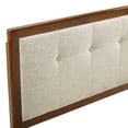 thumbnail image 3 of Modway Draper Tufted Twin Fabric and Wood Headboard in Walnut Beige, 3 of 5
