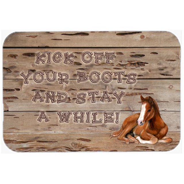 Carolines Treasures SB3064CMT Kick off your boots and stay a while Kitchen or Bath Mat