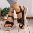 thumbnail image 2 of Sandales Habillées à Plateforme pour Femmes 2025, Mode avec Nœud, Décontractées, Bout Ouvert, Semelle Épaisse, Compensées, Élégantes, Chaussures d'Été, 2 of 6