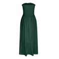thumbnail image 4 of Gspmoly Robes pour Femmes, Robe d'Été pour Femmes Sans Bretelles Smockée Évasée en Ligne A Mode Bohème de Plage Robe de Fête Longue Maxi avec Poches Robes de Cocktail pour Femmes Offres des Fêtes, 4 of 7