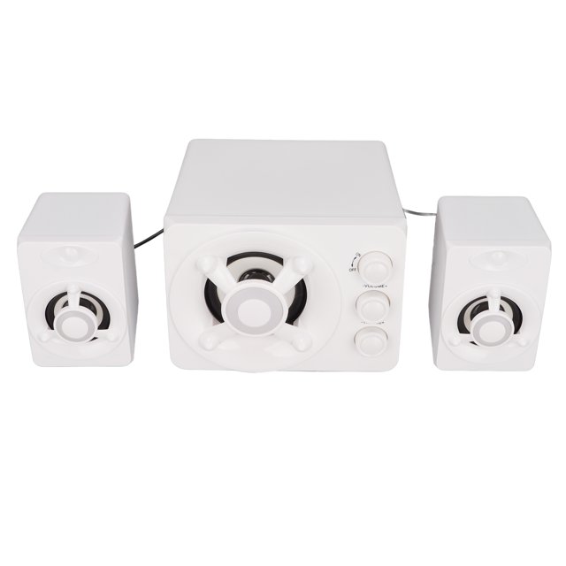 Multimedia Speaker, 3.5mm Input USB Powered Speakers Volume Control Small Plug And Play For PC For Gaming New Black,New White
