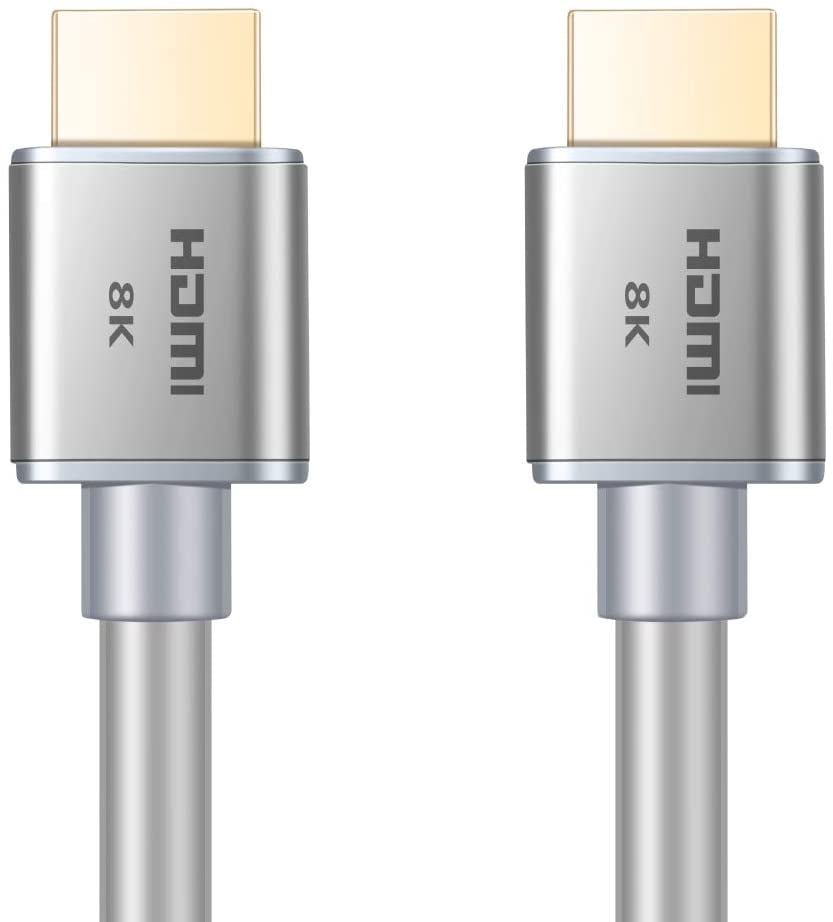 Buyer’s Point Ultra High Speed HDMI 2.1 Cable CL3 Rated Dynamic HDR 1.8M (6ft) 8K 120Hz, 48Gbps, Dolby Vision, eARC Compatible with Apple TV, Nintendo Switch, Roku, Xbox, PS4, Pack of 2 Gray- OEM