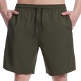 thumbnail image 1 of RKSTN Mens Shorts Summer Fashion Solid Color Pockets Beach Sports Running Shorts Gym Workout Quick Dry Training Shorts, 1 of 4