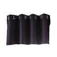 thumbnail image 4 of Solid Colored Short Valance Curtains Kitchen Pocket Curtain Window Treatment Black S, 4 of 8
