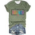 thumbnail image 2 of T-shirts pour Femmes « Happy Friday Teacher » 2026, Mode d'Été, Manches Courtes, Col Ras du Cou, T-Shirts Graphiques Amusants « Friday Weekend », 2 of 3