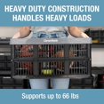 thumbnail image 3 of CleverMade Collapsible Utility Crates, Ocean, 3 Pack, 45L/11 Gal, 66 lbs Capacity, Stackable Containers, Heavy Duty, Space-Saving Baskets,Polypropylene (PP), 3 of 7