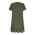 thumbnail image 5 of Liquidation d'Été 2025! Robe pour Femme Grande Taille, Liquidation de Robes d'Été pour Femmes, Robe d'Été pour Femme en Coton et Lin à Manches, Ourlet Volanté, Jupe Longue, 5 of 5