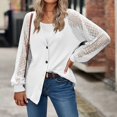 thumbnail image 2 of Womens Long Sleeve Tops Button Down Casual Loose Fit Cardigan V Neck Soft Tunic Shirts, 2 of 7