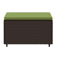 thumbnail image 2 of vidaXL Garden Footrest with Cushion Brown Poly Rattan, 2 of 4