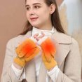 thumbnail image 2 of Workout Gloves for Women Gym Smart Usb Rechargeable Winter Cold Protection Warmth Half Finger Clamshell Knitting Heating Gloves Workout Gloves for Women Gym Yellow Workout Gloves for Women Gym, 2 of 6