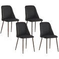 thumbnail image 1 of HOMCOM Dining Chairs Set of 4, Accent Chair with Velvet-touch Upholstery, 1 of 10