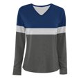 thumbnail image 3 of Pisexur Sweats à Capuche Femme Mode Color Block Patchwork V Col Sweat-Shirts Décontractés à Manches Longues pour Femmes Sweat-Shirt Oversize Léger et Fluide pour Femmes Pull-Over, 3 of 3