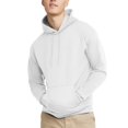 thumbnail image 3 of Hanes Mens EcoSmart Fleece Hoodie, S, White, 3 of 4