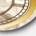 thumbnail image 2 of Designart 'White Onyx Natural White Marble' Glam wall clock, 2 of 3