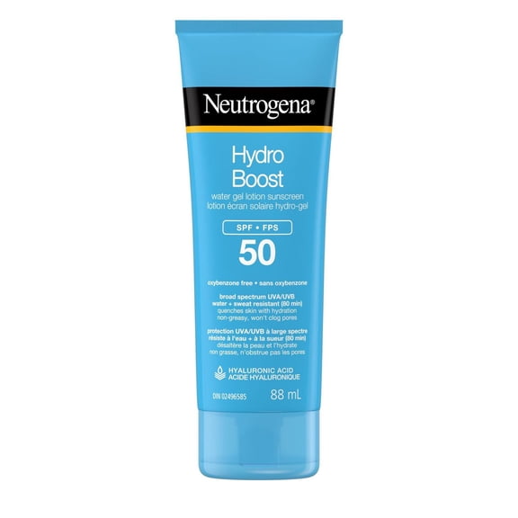 Neutrogena Hydro Boost Water Gel Sunscreen Lotion with Broad Spectrum SPF 50, Water-Resistant & Non-Greasy Hydrating Sunscreen Lotion, Oil-Free
