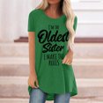 thumbnail image 2 of Pompotops Femmes Mode Casual Impression Chemises Manches Courtes Tee-Tops Tunique Blouse, 2 of 4