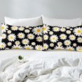 thumbnail image 3 of Erosebridal Groovy Floral Comforter Cover King, Rustic Flower Bedding King Size, Ladybug Decor, Reversible 3pcs（No Comforter）, 3 of 6