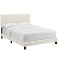thumbnail image 1 of Modway Amira King Modern Style Performance Velvet Bed in Ivory, 1 of 8