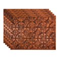 thumbnail image 1 of FASÃ„DE Traditional Style/Pattern 1 Decorative Vinyl 18in x 24in Backsplash Panel in Moonstone Copper (5 Pack), 1 of 15