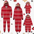 thumbnail image 4 of Liquidation de Noël Ensemble Parent-Enfant Chaud Halloween Imprimé Vêtements de Maison Pyjamas à Capuche Combinaison Enfants Pjs de Noël en Liquidation, 4 of 5