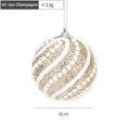 thumbnail image 1 of 1/6Pcs 8cm Christmas Tree Hanging Balls Sequined Shiny  Foam Bauble Pendant, 1 of 4