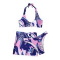 thumbnail image 2 of CEHVOM Ladies Three-piece Bikini Three-piece Short Skirt With Chest Pad Without Underwire, 2 of 5