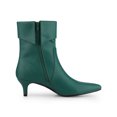 thumbnail image 3 of Unique Bargains Bottine à Talons Chaton à Revers pour Femme Verte (Taille 8,5), 3 of 8