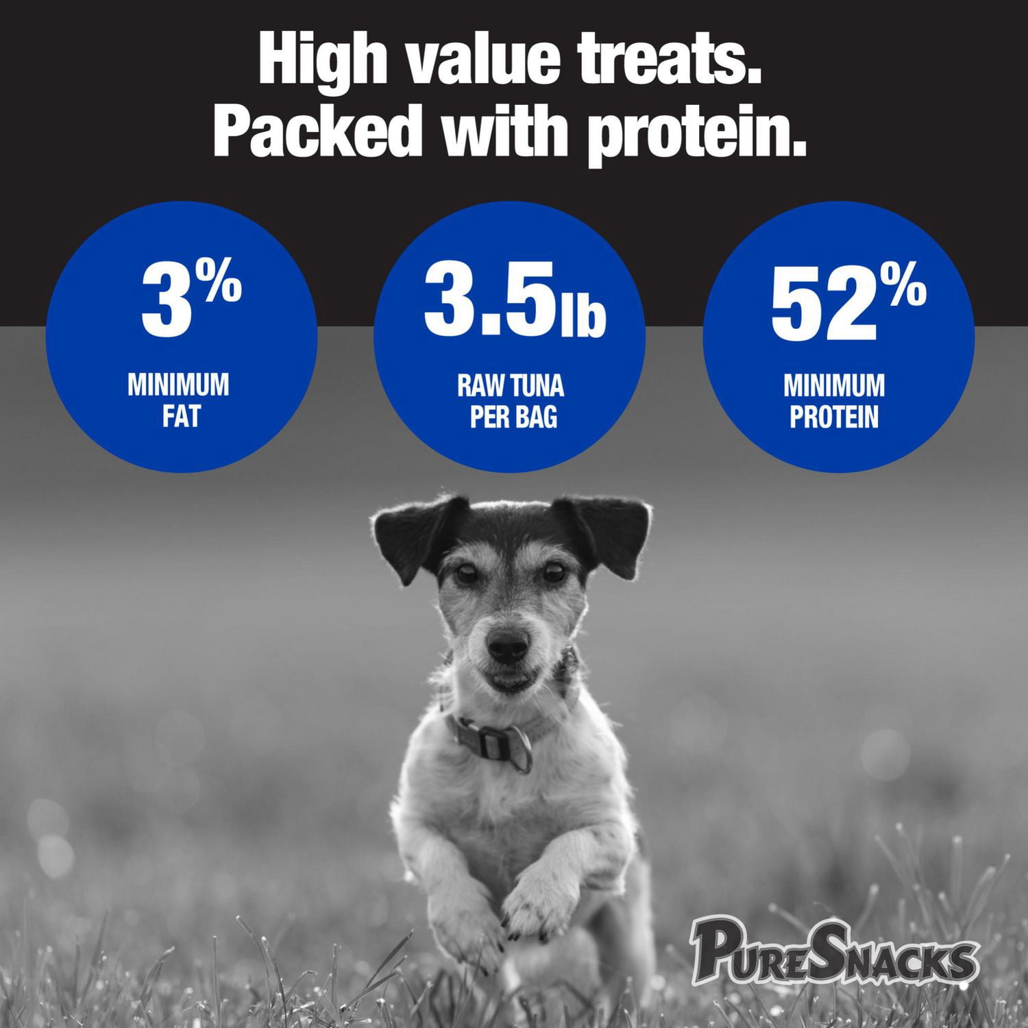 Mini-PureSnacks Gâteries d'Entraînement Séchées à l'Air, Thon pour Chien 396g