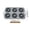 A, variant on Non-Stick Silicone Donut Mold, 6-Cavity Reusable Baking Tray for Cakes, Pastries and Ice Cubes, Oven Microwave Freezer and Dishwasher Safe, Flexible Round Mold for Home Baking and Kitchen Storage