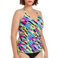 thumbnail image 4 of RELLECIGA Haut de Tankini Froncé à Encolure en V pour Femmes Maillots de Bain, 4 of 7