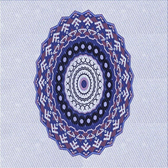 Ahgly Tapis d'Intérieur Lavable en Machine Carré Lavande Bleu, 5 Pieds Carré