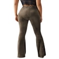 thumbnail image 5 of Women Bootcut Yoga Pants Tummy Control Workout Bootleg Velvet Trouser, 5 of 5