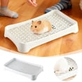 thumbnail image 2 of Small Animal Litter with Removable Grate Potty Trainer for Rabbits Pigs and Hamsters, 2 of 5